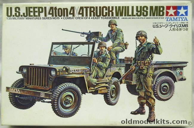 Tamiya 1/35 US Jeep 1/4 Ton 4X4 Willys MB, 35015 plastic model kit